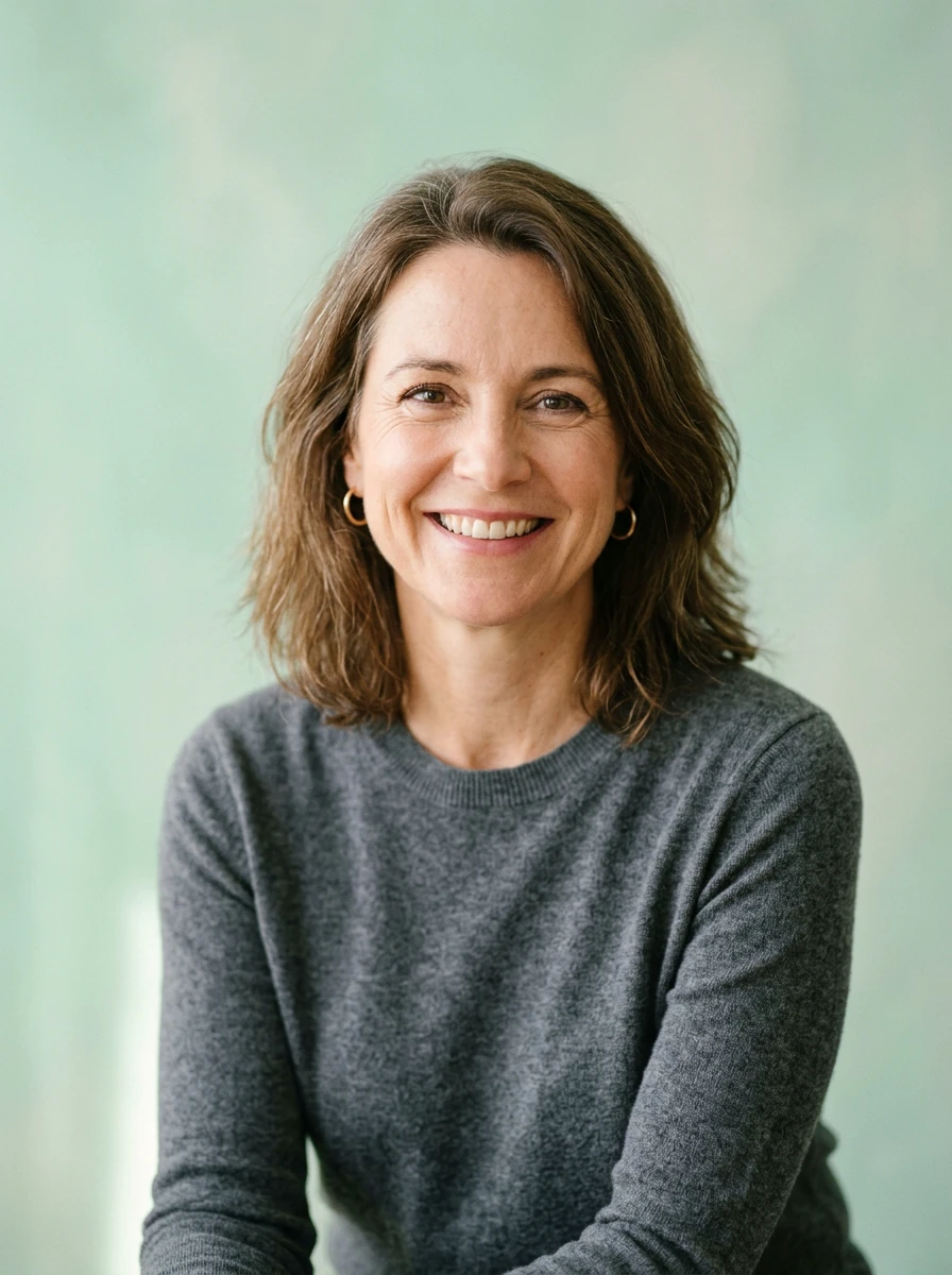 Confident woman smiling after dental care