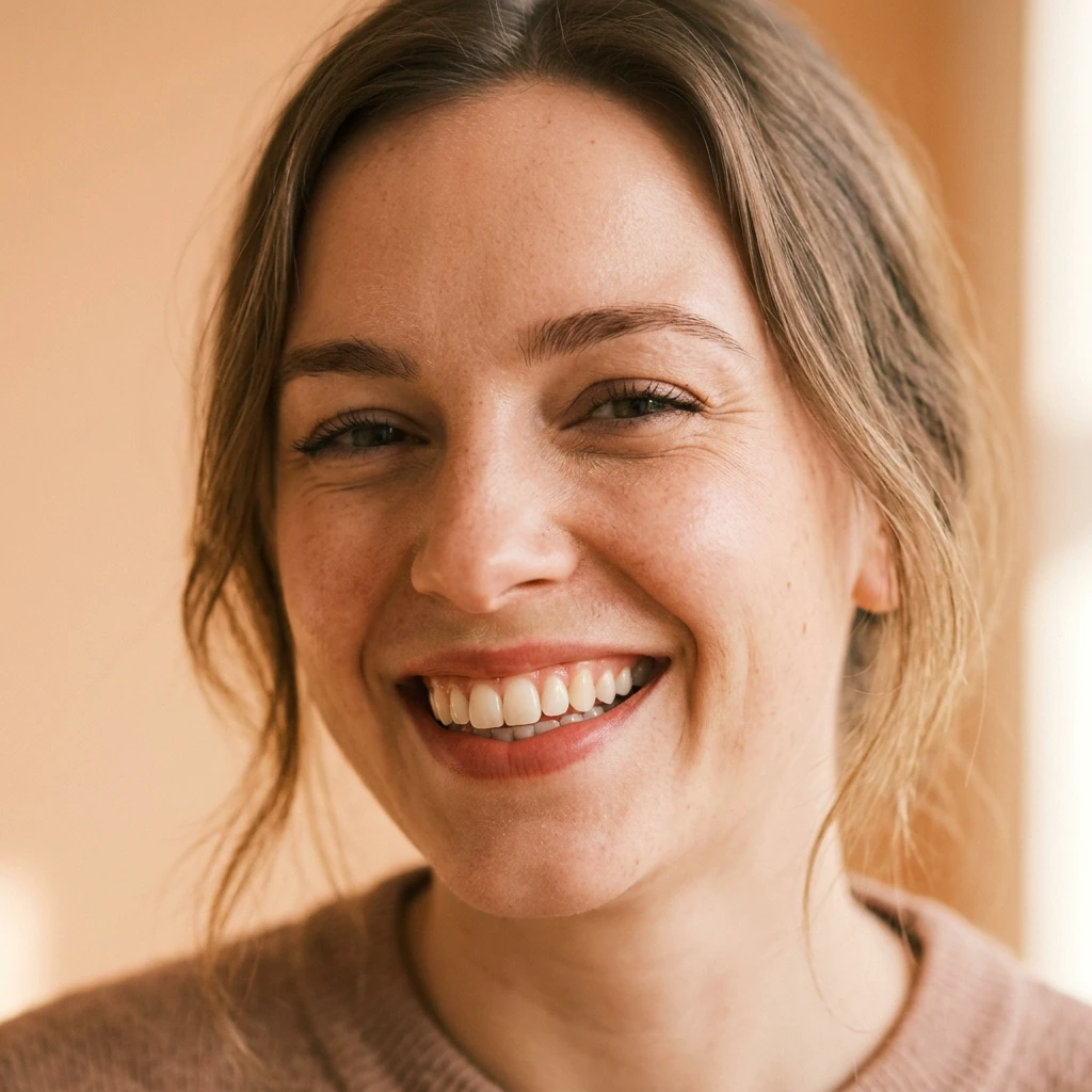 Natural relaxed smile